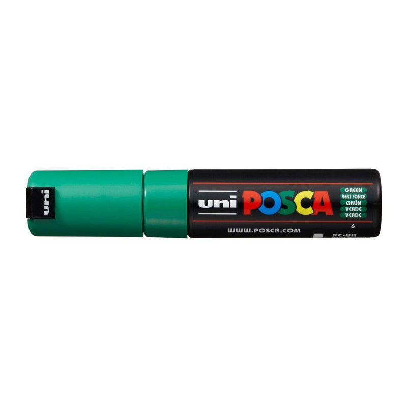 Uniball Posca PC-8K Bold Point Chisel Shaped Marker Pen (8.0 mm, Green Ink, Pack of 1)