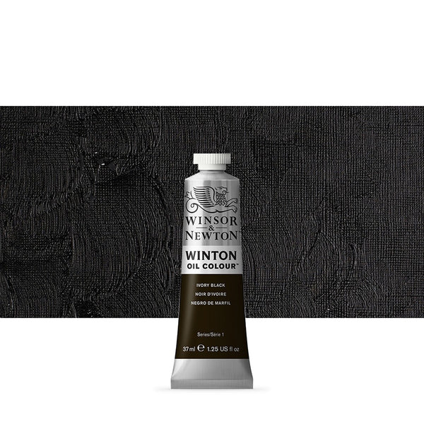 Winsor & Newton Winton Oil Colour Tube, 37ml, Ivory Black