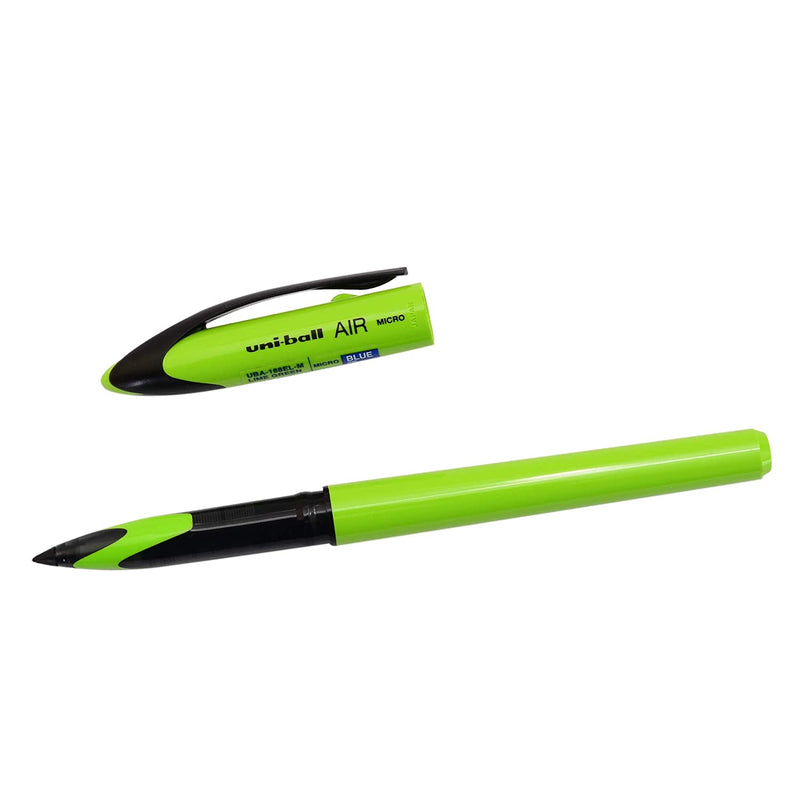Uniball UBA-188-ELM Air Micro Roller Ball Pen (0.7mm, Lime Green Body, Blue Ink, Pack of 1)