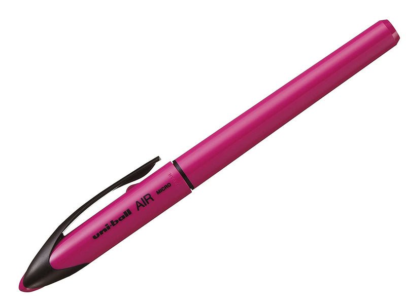 Uniball UBA-188-ELM Air Micro Roller Ball Pen (0.7mm, Pink Body, Blue Ink, Pack of 1)