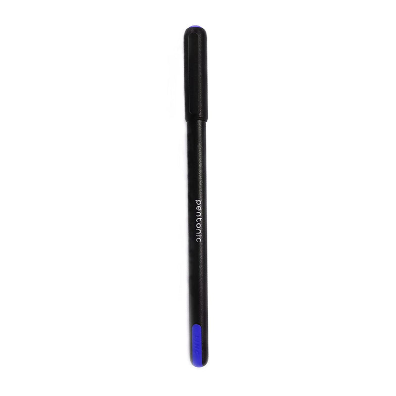 Linc Pentonic Black Body Pen Ball Pen (Blue & Black, 10 Pcs Blister, Pack of 1)