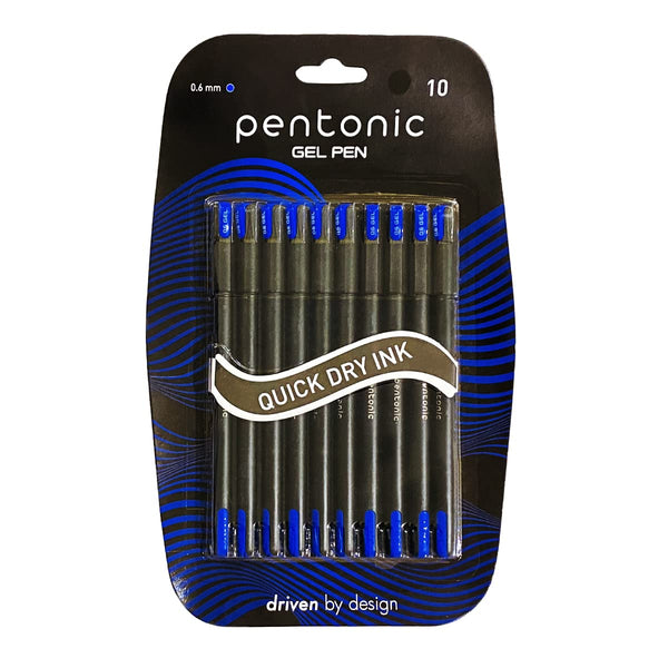LINC Pentonic Gel Pen Blister Pack (Blue, 10 Pcs Blister, Pack of 1)