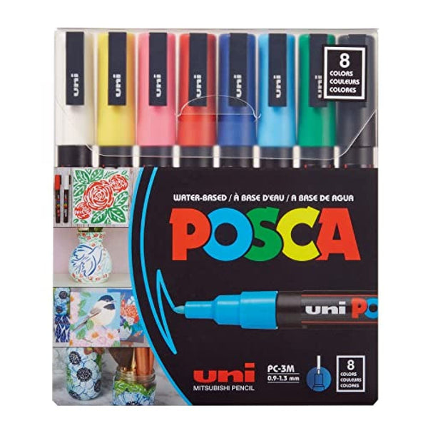 Uniball Posca 3M Marking Pen Set (Assorted, Pack of 8)