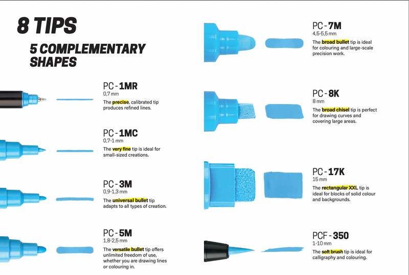 Uniball POSCA Brush Tip Water Based Marker PCF-350 (Black, Pack of 1)