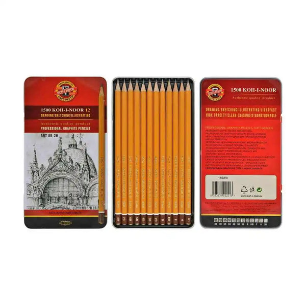 Koh-i-noor 12 ART Professional Graphite Pencils – Soft Grades 1502
