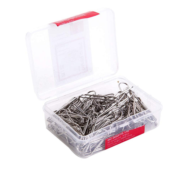Deli W0025 Silver Paper Clips 29mm (Silver, Pack of 1, 100 Clips)