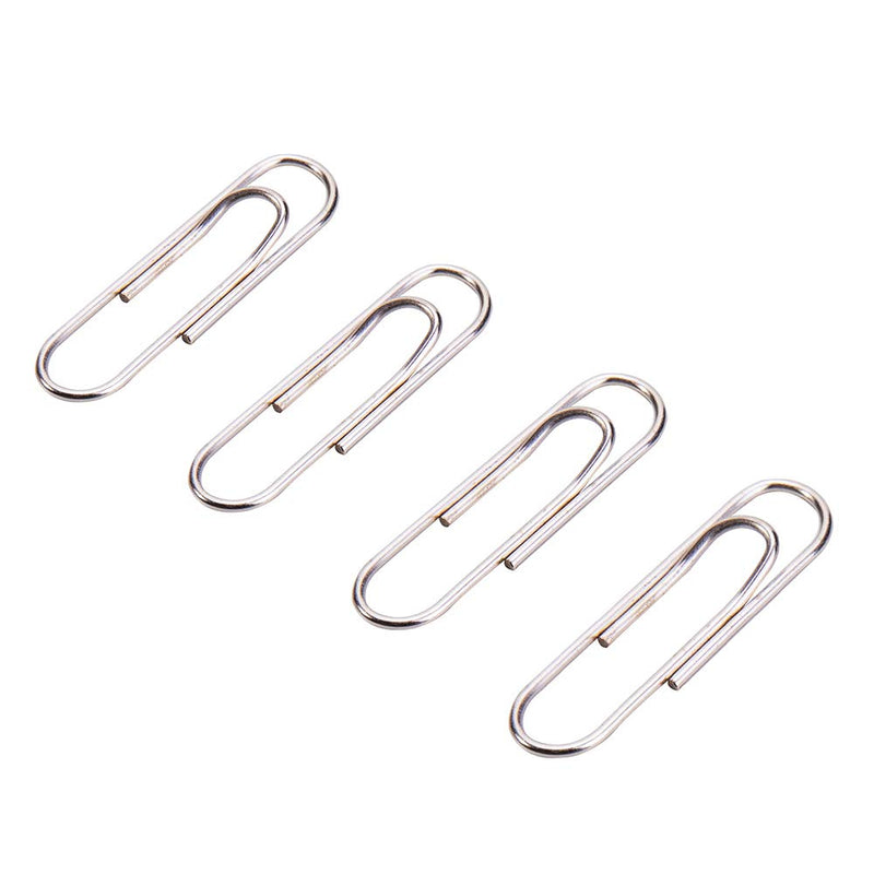 Deli W0025 Silver Paper Clips 29mm (Silver, Pack of 1, 100 Clips)