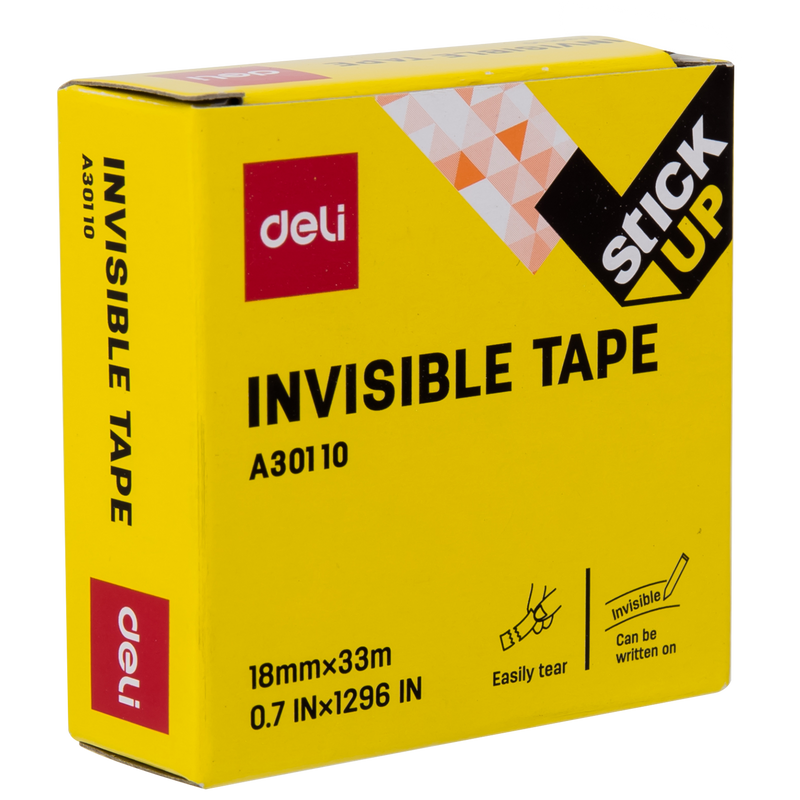 Deli W30110 Invisible Tape (White, Pack of 2)