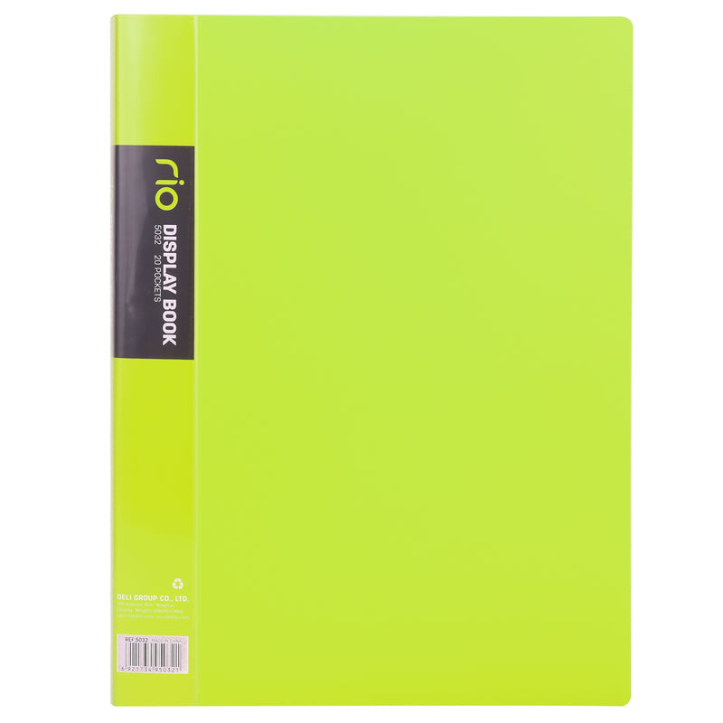 DELI W5032 Rio 20 Pages Display Book A4 (Assorted, Pack of 1)