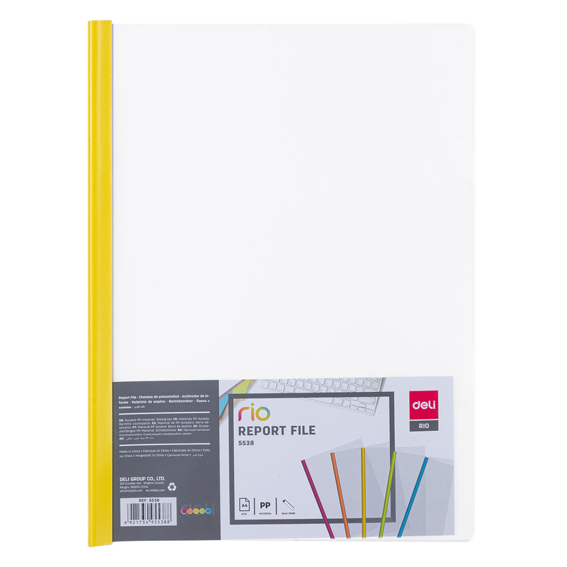 DELI W5538 A4 Report File (Assorted, Pack of 2)