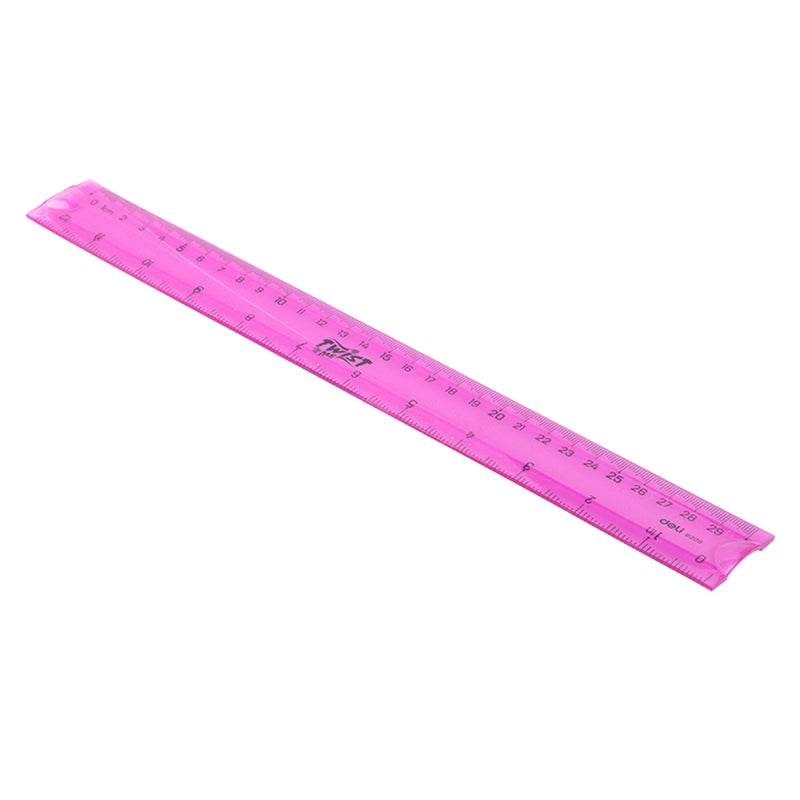 DELI W6209 Twist Me Flexible Ruler (30cm, Assorted, 2 Pc)