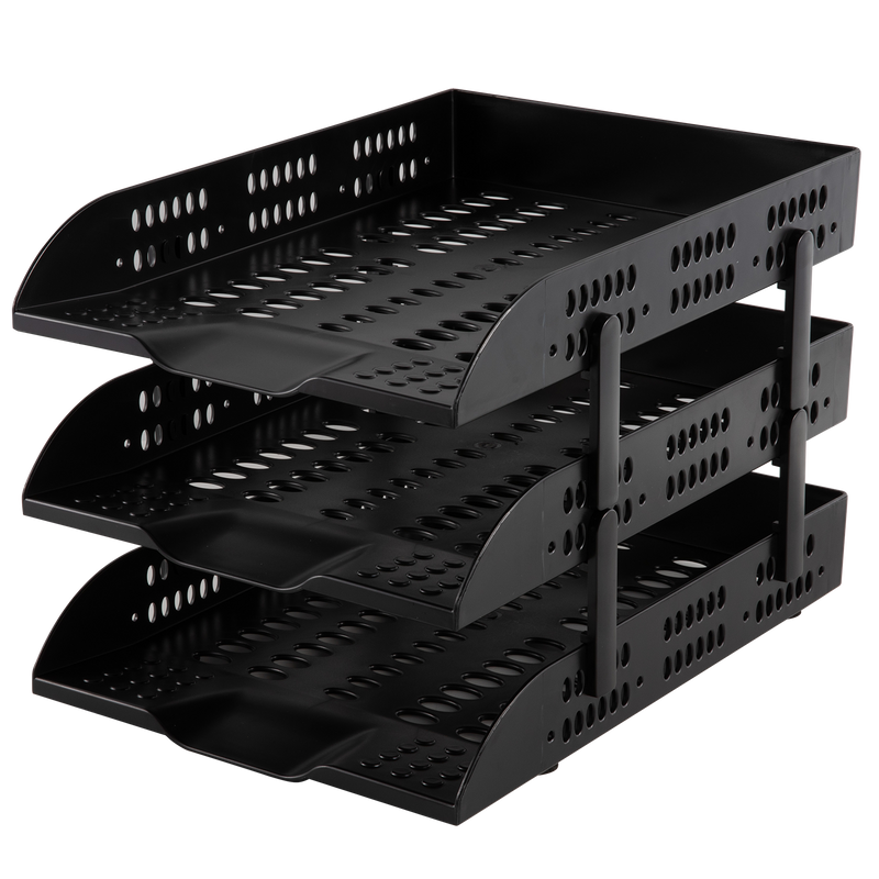 DELI W9215 File Tray (Black, 230×116×359 mm)