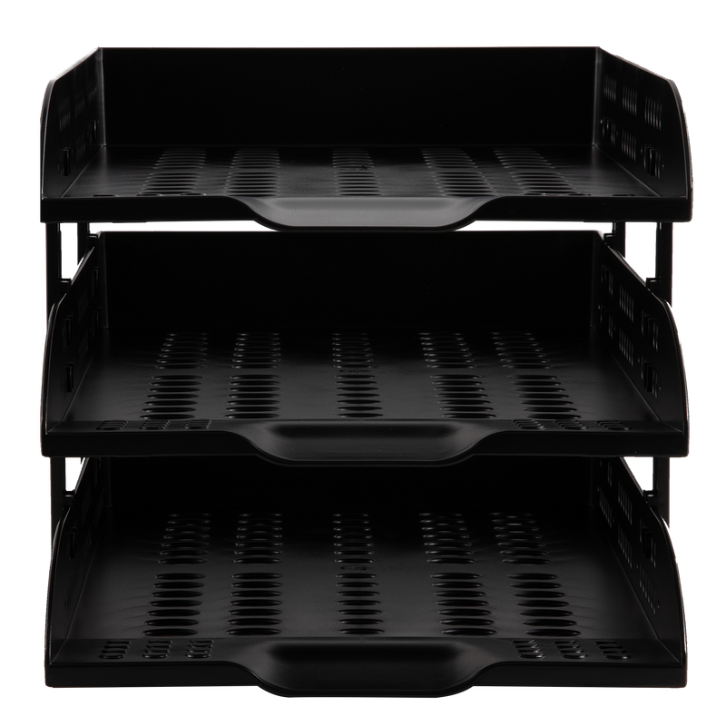 DELI W9215 File Tray (Black, 230×116×359 mm)
