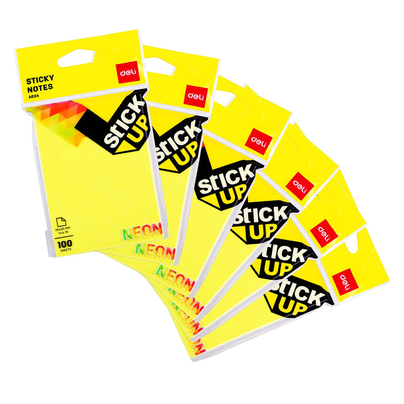 DELI WA02402 Sticky Notes, 100 Sheets (Pack of 1, Assorted)