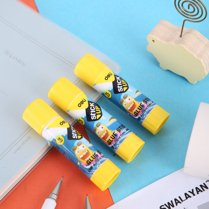Deli WA21010 PVP School Glue Stick (8gm, Pack of 3 Pcs)
