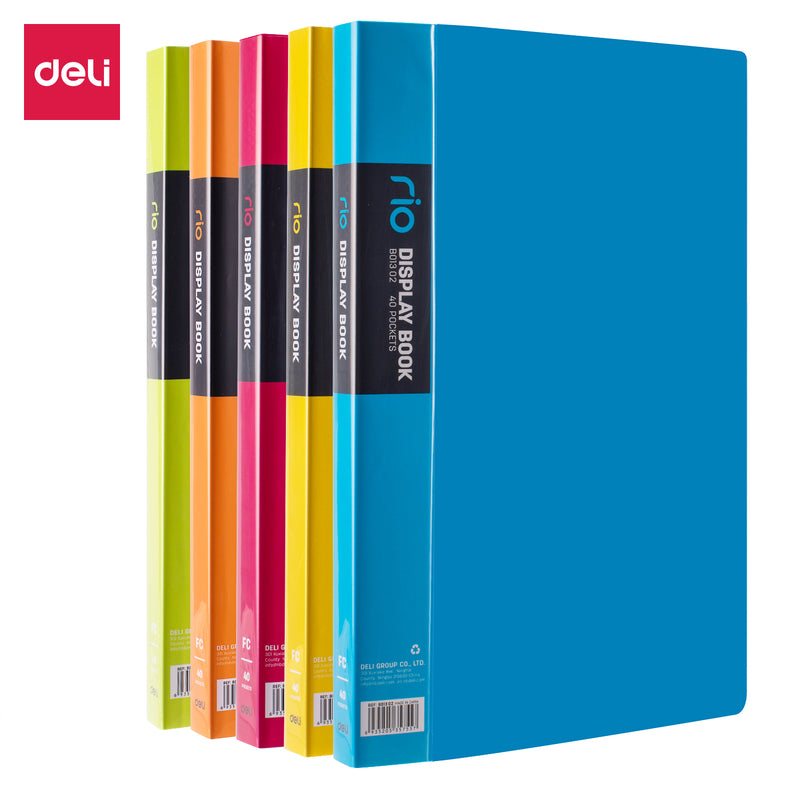 DELI WB01302 40-Pockets Display Book (Assorted, Pack of 1)