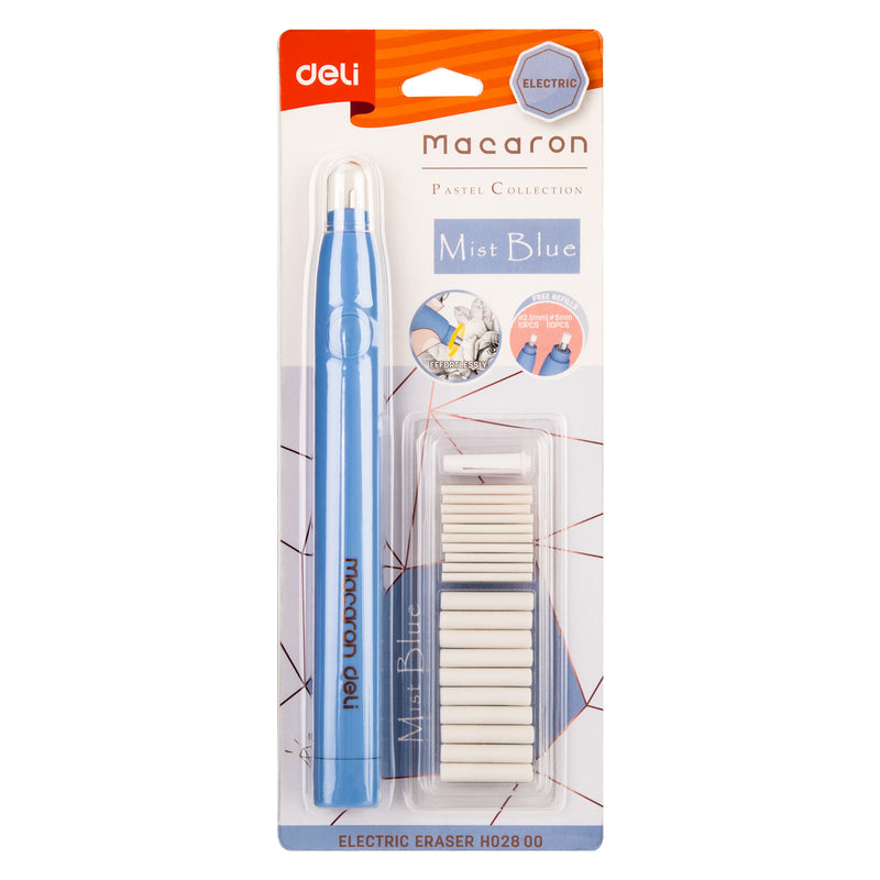 Deli WH02800 Macaron Electric Eraser (Assorted, 1 Pc)