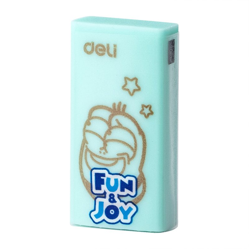 Deli WH305 Fun and Joy Eraser (Pink, Yellow and Blue, 3 Pcs)