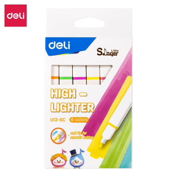 Deli WU13-6C Highlighter (Multicolor, Pack of 1, 6 Pcs)