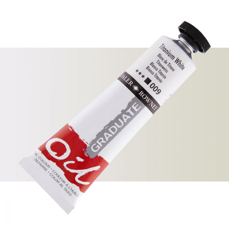 Daler Rowney Graduate Oil Colour Paint Metal Tube (Titanium White-009, 200ml) Pack of 1
