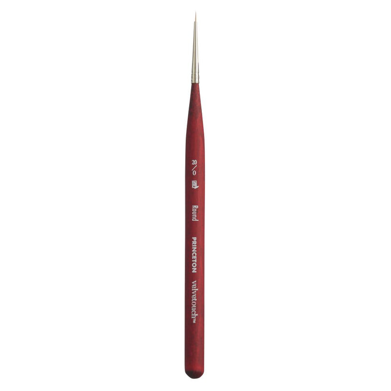 Princeton Velvetouch Short Handle Mini Round Paintbrush (No 20/0)