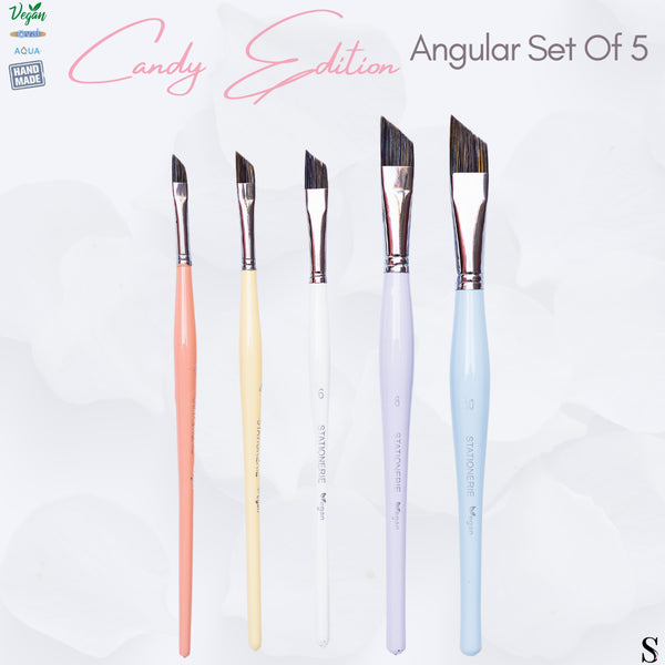 Stationerie Angular Brush Set Of 5 Candy Edition