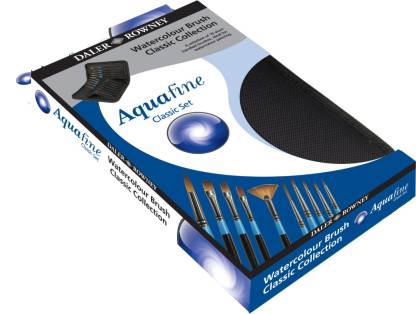 Daler-Rowney Aquafine Short Handle Classic 10 Brush Zip Case