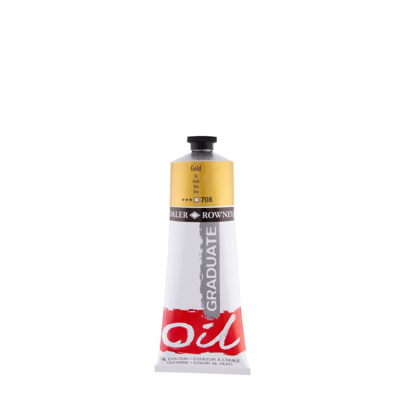 Daler-Rowney Graduate Oil Colour Paint Metal Tube (200ml, Gold-708) Pack of 1