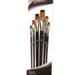 Bomeijia Flat Best Artist Paint Brush Set ( 6 Brushes) for Acrylic, Watercolor Oil Painting by Bomega Artist Brush