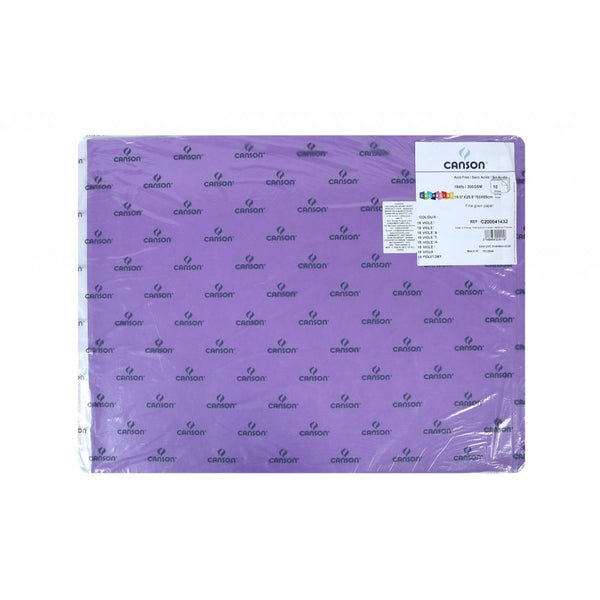 Canson Colorline 300 GSM Grainy 50 x 65 cm Coloured Drawing Paper Sheets(Violet, 10 Sheets)