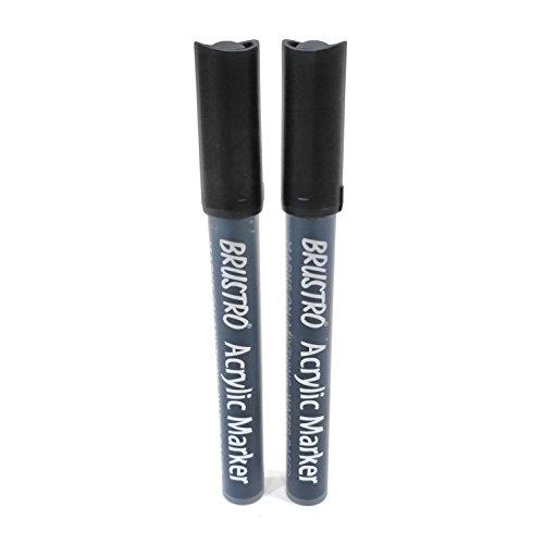 Brustro Acrylic Paint Marker Black Set of 2