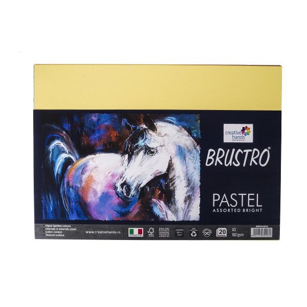 Brustro Artist’s Pastel Papers 160 GSM A3 Assorted Bright (Pack of 20 sheets)