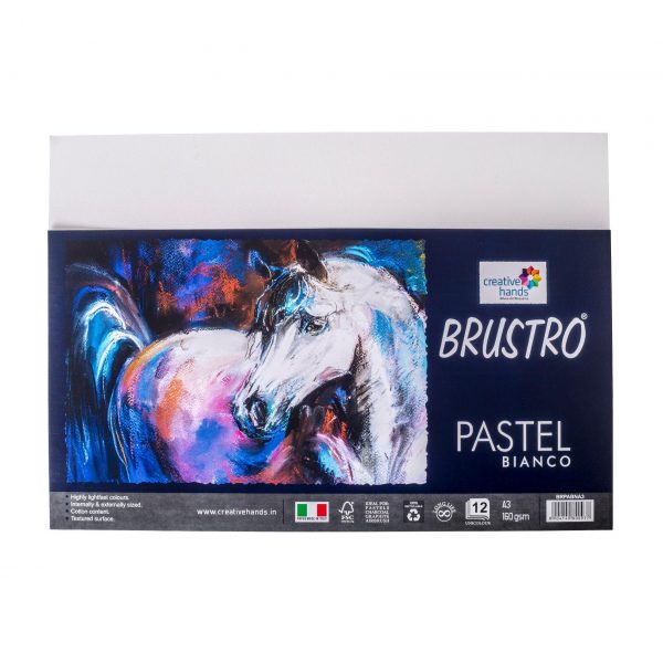 Brustro Artist’s Pastel Paper 160 GSM A3 Bianco (Pack of 12 Sheets)