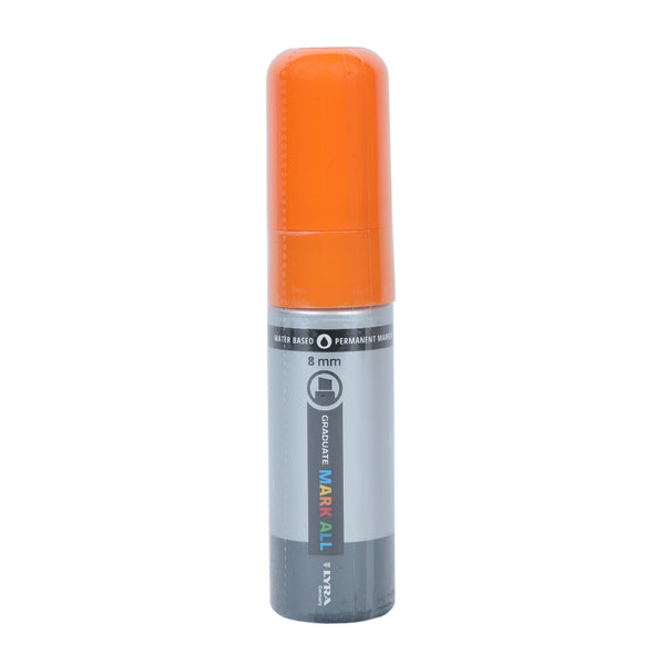 Lyra Graduate Mark All 8.0mm Permanent Art Marker (Orange, Pack of 4)