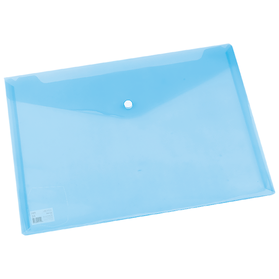 Deli W38165 File Bag Snap (Blue, Pack of 3)
