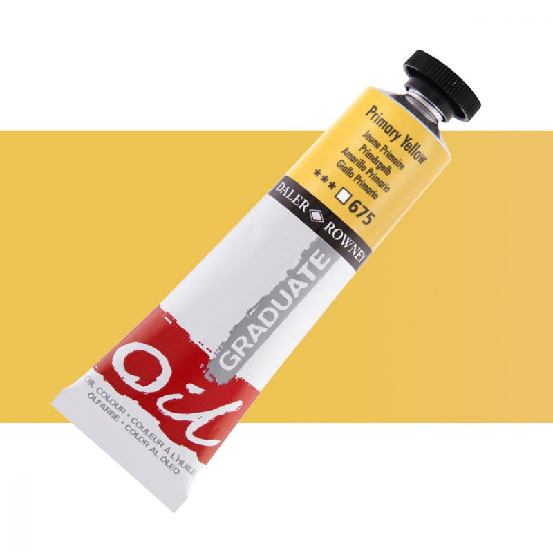 Daler-Rowney Graduate Oil Colour Paint Metal Tube (38ml, Primary Yellow-675), Pack of 1