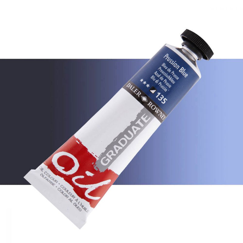 Daler-Rowney Graduate Oil Colour Paint Metal Tube (38ml, Prussian Blue-135), Pack of 1