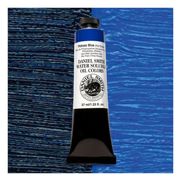 Daniel Smith Water Soluble Oils Color 37ml Paint Tube, Phthalo Blue (Red Shade)