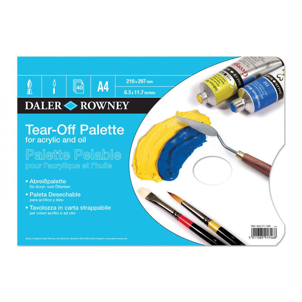 Daler-Rowney Tear-Off Paper Palette (A4, 40 Sheets) Pack of 1