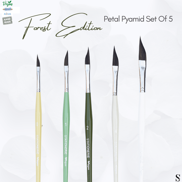 Stationerie Pyramid Petal Set of 5 Forest XL Edition