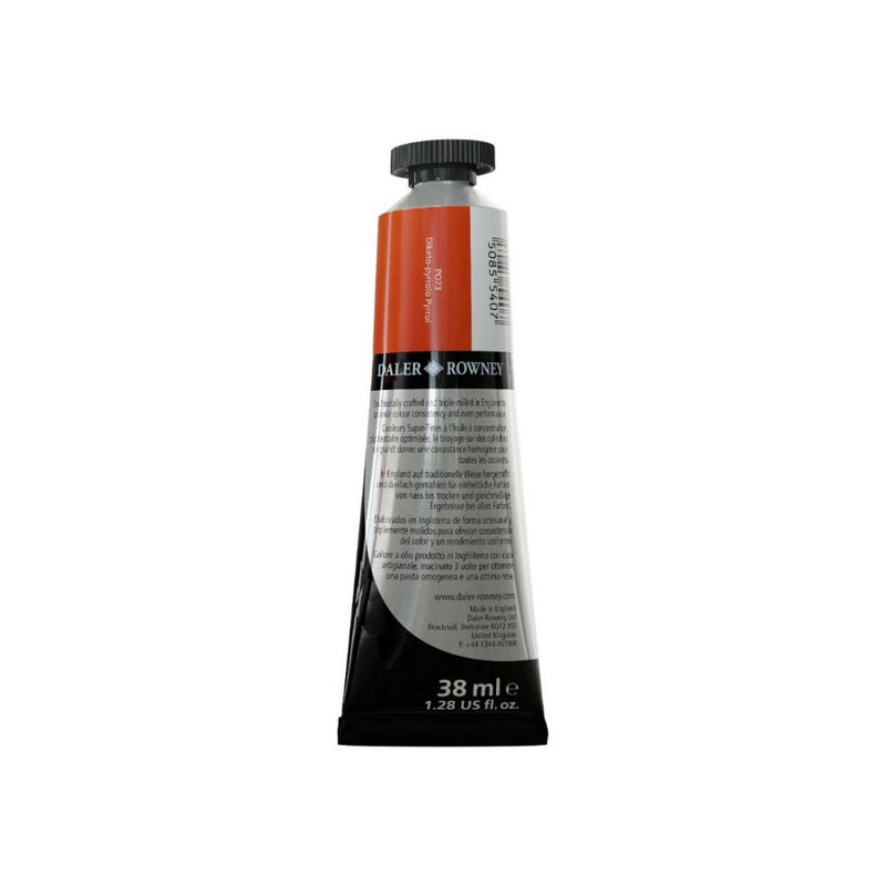 Daler-Rowney Georgian Oil Colour Metal Tube (38ml, Pyrrole Orange-628, Pack of 1