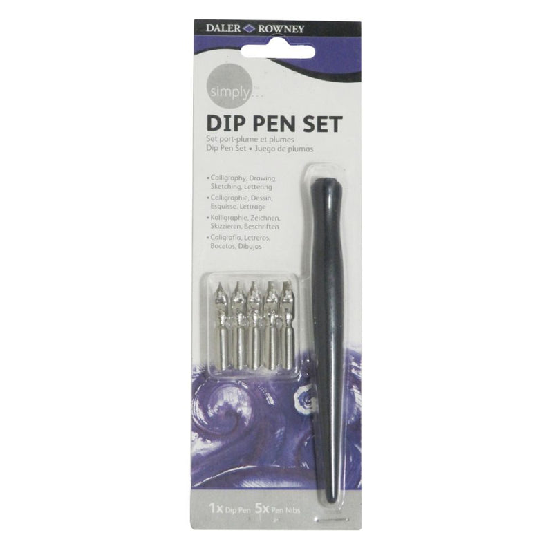 Daler-Rowney Simply Dip Pen Set (1 x Dip Pen, 5 x Pen Nibs)