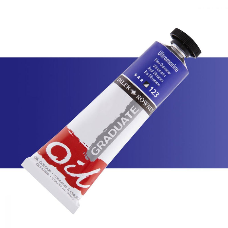 Daler-Rowney Graduate Oil Colour Paint Metal Tube (38ml, Ultramarine-123), Pack of 1