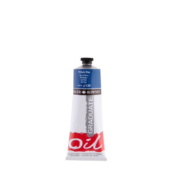 Daler-Rowney Graduate Oil Colour Paint Metal Tube (200ml, Phthalo Blue-139) Pack of 1