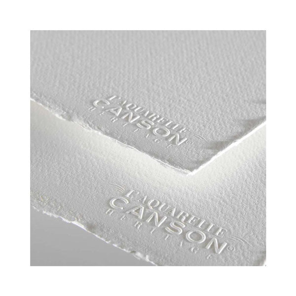 Canson Héritage Cotton 640 GSM Cold Pressed Imperial Size (56 x76 cm OR 22 x29.9 inches) Paper Sheets(White, 5 Sheets)