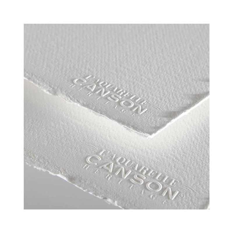 Canson Héritage Cotton 300 GSM Hot Pressed Imperial Size (56 x76 cm OR 22 x29.9 inches) Paper Sheets(White, 10 Sheets)