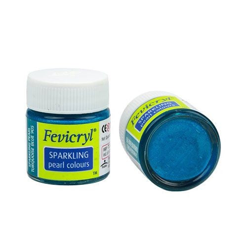 Fevicryl Fabric Acrylic Pearl Colour 10 ml- 305 Pearl Blue Pack of 2