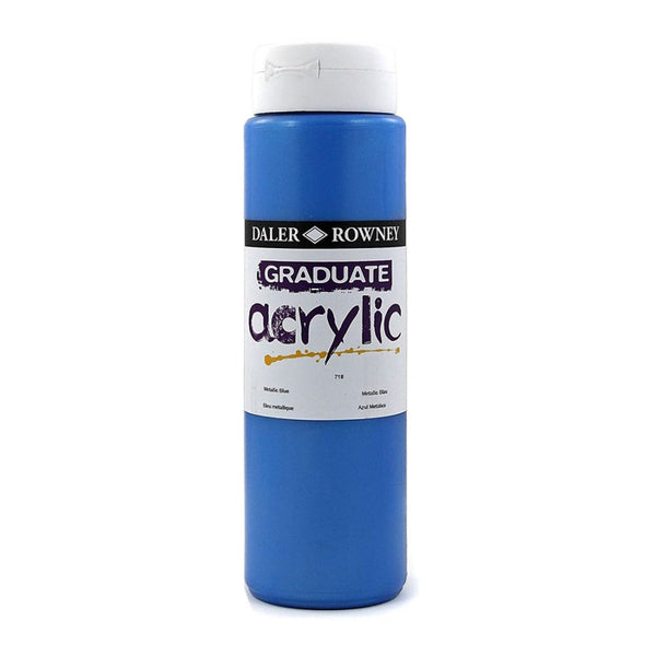 Daler-Rowney Graduate Acrylic Colour Paint Tube (500ml, Metallic Blue-718) Pack of 1