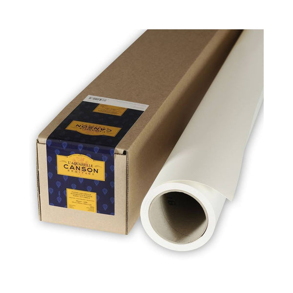 Canson Heritage Cotton 300 GSM Cold Pressed 1.52 x 4.575 M Paper Roll (White, 1 Roll)
