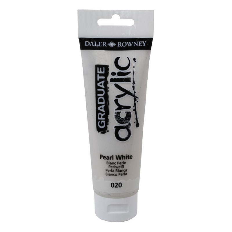 Daler-Rowney Graduate Acrylic Colour Paint Tube (75ml, Pearl White-020), Pack of 1